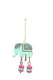 Trendy Elephant Hanging With Pink Bells