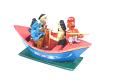 Kondapalli Rama Sita Lakshmana Guhan in a boat Navarathri Doll Kondapalli Rama Sita Lakshmana Guhan in a boat Navarathri Doll