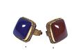 Brass Resin Stone Square Ring