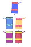 Two Patch Brocade Silk Mobile Pouches Two Patch Brocade Silk Mobile Pouches