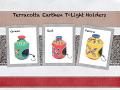 Terracotta Earthen Hand-Painted Hanging T Light Holders