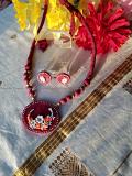 Simple Terracotta jewelry- Maroon terracotta necklace set