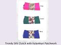 Trendy Silk Clutches With Kalamkari Patch Work Trendy Silk Clutches With Kalamkari Patch Work