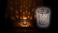 Metal Candle Holder w/ Cut Work Jaali Design Gift & Decor Metal Candle Holder w/ Cut Work Jaali Design Gift & Decor