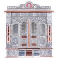 Steps Mandir (Silver Mandir with Door, Large) 