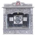 Home Pooja Wooden Mandir with White Oxidized Plated Puja Temple 25"