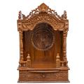 Wooden Puja Mandir for Home - Mandap Model Antique Oak Finish - 28 inches