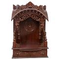 Wooden Home Puja Mandir - Torana Temple Rosewood Finish - 31 inches