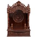 Wooden Engraved Pooja Mandir - Rosewood Mandap Temple - 21 Inches