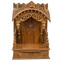 Wooden Engraved Home Puja Mandir Torana Antique Oakwood Temple 12 X 24 X 34