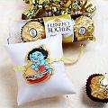 Kids Cartoon Rakhi w/ 3 Pcs Ferrero Rocher In Gift Box