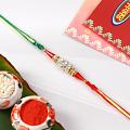 Blissful Stone Studded Ethnic Rakhi for Brother