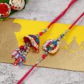 Multicolored Stone Studded Bhaiya Bhabhi Rakhi