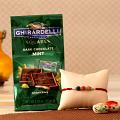 Beads Rakhi w/ Pack of Dark Mint Chocolate & Roli-Chawal Kit Beads Rakhi w/ Pack of Dark Mint Chocolate & Roli-Chawal Kit