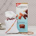 Beads & Stones Rakhi w/ Godiva Milk-Caramel Chocolate Bar Beads & Stones Rakhi w/ Godiva Milk-Caramel Chocolate Bar