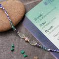Beautiful Stone Work Elegant Rakhi w/ A Box of Lindt Milk Chocolate