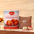Auspicious Swastik Rakhi w/ Gulab Jamun Gift Hamper Auspicious Swastik Rakhi w/ Gulab Jamun Gift Hamper