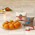 Raksha Bandhan Gift - Set of Two Rakhi w/ Boondi Laddoo Raksha Bandhan Gift - Set of Two Rakhi w/ Boondi Laddoo