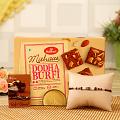 Indian Mithai & Rakhi Combo - Elegant Rakhi w/ Doda Barfi Sweets Indian Mithai & Rakhi Combo - Elegant Rakhi w/ Doda Barfi Sweets