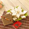 Beautiful Beads Rakhi & Kaju Katli Mithai Combo Beautiful Beads Rakhi & Kaju Katli Mithai Combo
