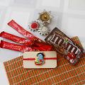 Krishna Rakhi w/ Chocolates / M&Ms for Children