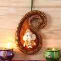 Paisley Designed Lord Ganesha Wall Mount Decor 4"