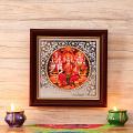 Beautiful Laxmi Ganesha & Saraswati Frame Wall Art 6" Beautiful Laxmi Ganesha & Saraswati Frame Wall Art 6"