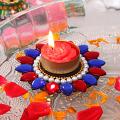Pearl & Kundan Work Floating Diya for Diwali Decor Pearl & Kundan Work Floating Diya for Diwali Decor