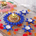 Stylish Flower Pattern Floating Diyas for Diwali Decor
