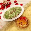 Traditional Indian Gift Set, Pista Cassata Roll w/ Tikka Thali Traditional Indian Gift Set, Pista Cassata Roll w/ Tikka Thali