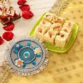 Indian Gift Set - Soan Papdi w/ Decorative Pooja Thali