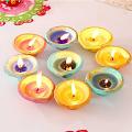 Classy Painted Designer Clay Diyas for Diwali 18 Pcs Classy Painted Designer Clay Diyas for Diwali 18 Pcs