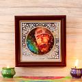 Beautiful Sai Baba Wooden Frame Wall Art Decor 6" Beautiful Sai Baba Wooden Frame Wall Art Decor 6"