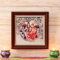 Beautiful Wooden Framed Picture of Shiv Pariwar 6" Beautiful Wooden Framed Picture of Shiv Pariwar 6"