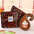 Paisley Lord Ganesha Wall Hanging w/ Ritter Dark Chocolate