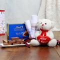 Lindt Milk Chocolate Box w/ Set of 3 Handkerchief & Teddy Lindt Milk Chocolate Box w/ Set of 3 Handkerchief & Teddy