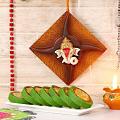 Beautiful Ganesha Wall Hanging w/ Kaju Pista Cassata Beautiful Ganesha Wall Hanging w/ Kaju Pista Cassata