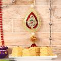 Paan Shaped Designer Ganesha Wall Hanging w/ Soan Papdi