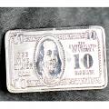Return Gift, 10 Gms Pure Silver US Dollar 10 Bill Biscuit Return Gift, 10 Gms Pure Silver US Dollar 10 Bill Biscuit