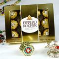 Festive Gift, Bhaidooj Tikka w/ 12 Pcs Ferrero Rocher