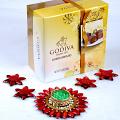 Elegant Floating Diyas w/ Godiva Chocolates Elegant Floating Diyas w/ Godiva Chocolates