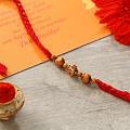 Antique & Wooden Beads Rakhi for Bhaiya