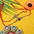 Traditional Set of Two Om & Swastik Rakhi Traditional Set of Two Om & Swastik Rakhi