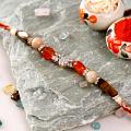 Tiger Eye w/ Coraline Stone Rakhi Tiger Eye w/ Coraline Stone Rakhi