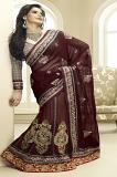 Maroon Color Designer Chiffon Saree w/ Blouse Maroon Color Designer Chiffon Saree w/ Blouse