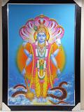 Beautiful Wooden Framed Canvas Print Picture of Vishnuji # 1 - 23 x 33" Beautiful Wooden Framed Canvas Print Picture of Vishnuji # 1 - 23 x 33"