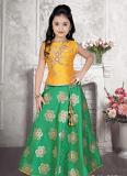 Yellow green lehenga choli for young girls 6 to 12 Year Old Yellow green lehenga choli for young girls 6 to 12 Year Old