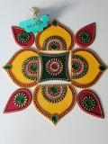 Yellow Star Shape Ready to Use Rangoli Design