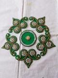Embellished Traditional Redy to Use Mango Design Rangoli 10"