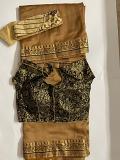 Vichitra Silk Saree unstitched blouse+additional price readymade blouse